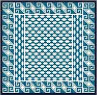 needlepoint kit in soft blues