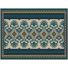 Kilim II Large Rectangle 09 old blue camel