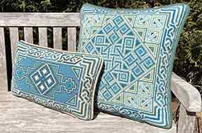 Lindisfarne 02 Large Square and Lin-bp 02 lumbar cushion